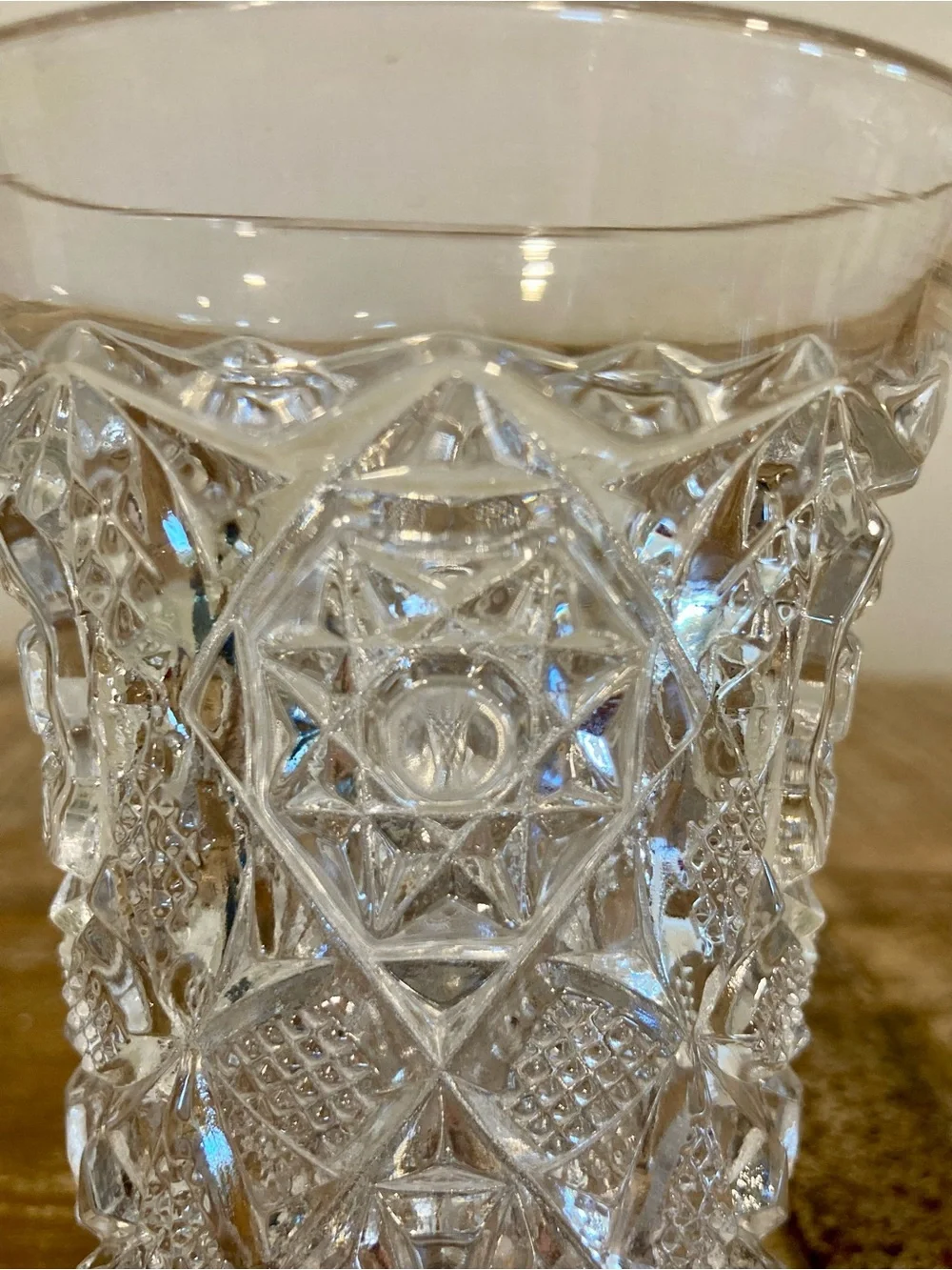 Fostoria Rosby Clear 8 Oz Flat Tumbler Flared Shape Pressed Glass